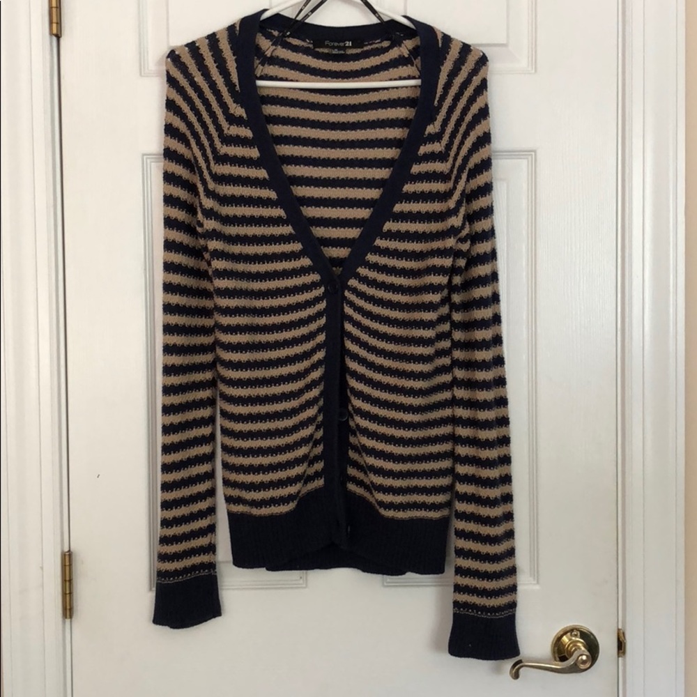 Forever 21 Striped Cardigan